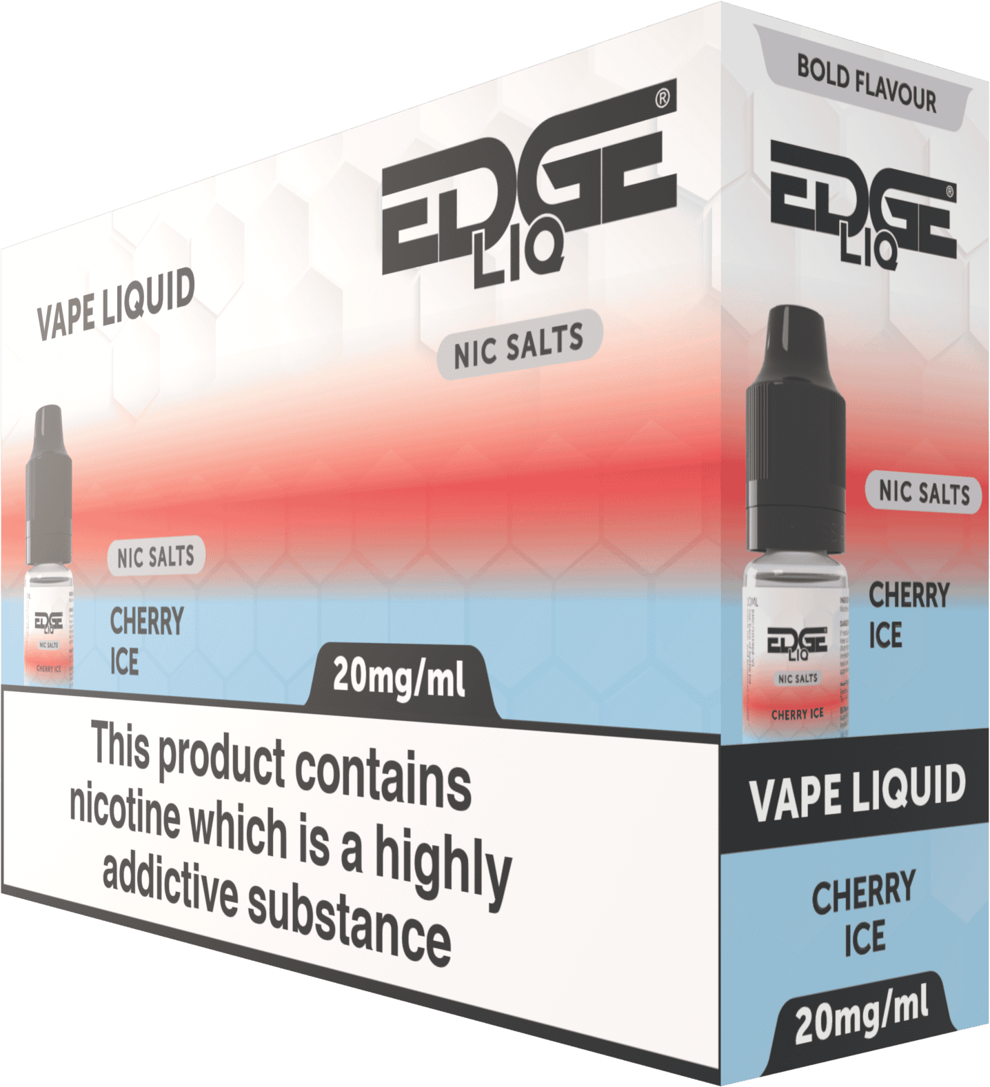 EDGE Vaping Nic Salts 10ml E-liquid SRP Cherry Ice 20mg Vape Liquid 10ml.png